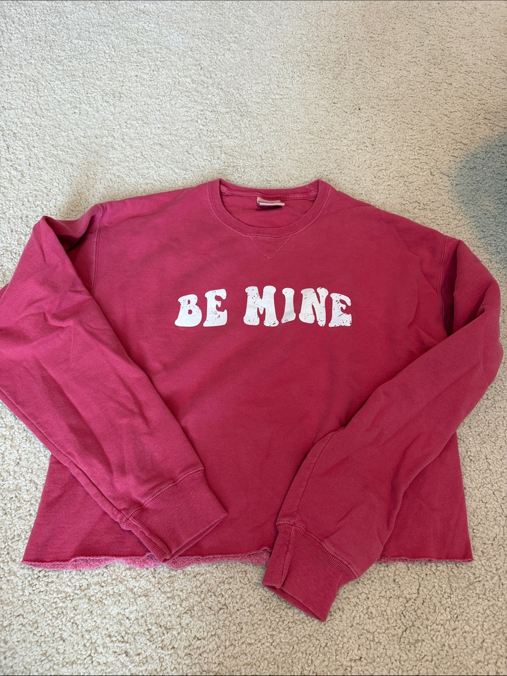 Be Mine Pink Graphic Crewneck Sweatshirt